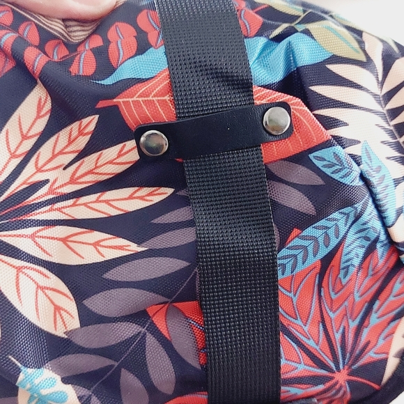 Tropical Leaves Drawstring Backpack Colorful Day Bag - Picture 10 of 13